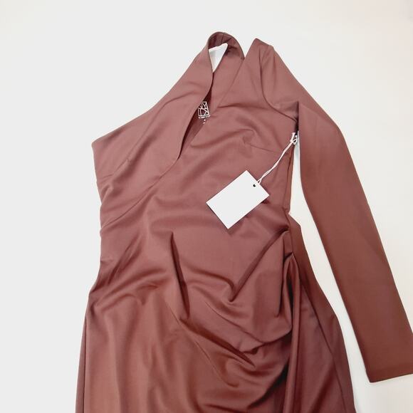 NOT YOURS TO KEEP Karma Midi Dress in Mocha Small - Picture 4 of 13